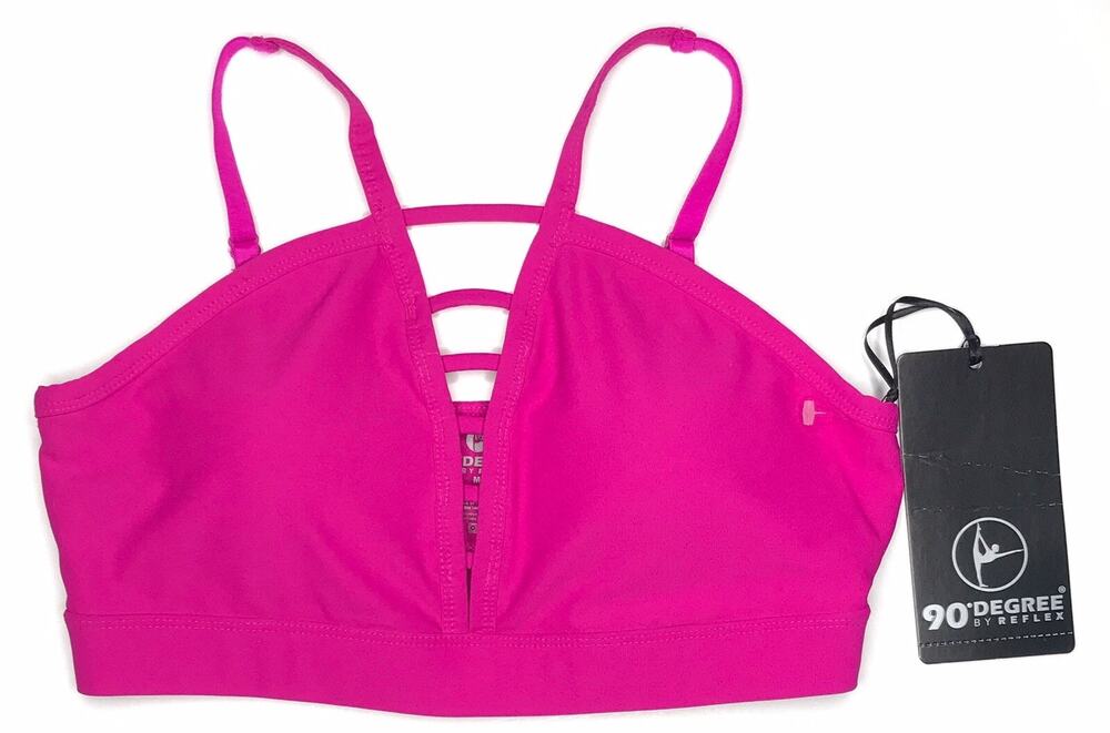 90 Degree by Reflex Women’s Size M Magenta 'Prove Them Wrong' Sports Bra